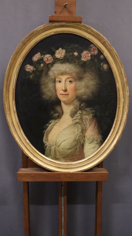 École Française fin 18ème début 19ème « Portrait de dame de quali...