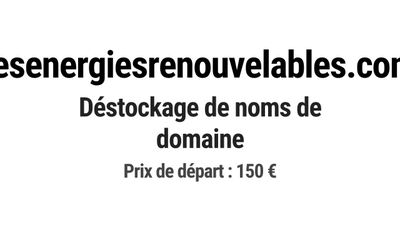 Nom de domaine lesenergiesrenouvelables.