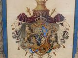a picture of a sign with a coat of arms