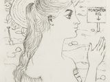 l'image d'un dessin d'une femme coiffée d'un chapeau