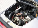 a car with a engine in the trunk of it