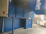 a picture of a room with a bunch of blue cabinets