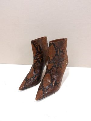 JIMMY CHOO - Taille 41 - Bottines en cuir façon serpent colo…