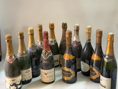 12 bouteilles Champagne divers GRENO, HOUSSART, TALMONT etc …