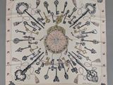 an image of a scarf with keys and keys on it