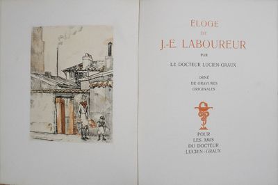 an open book with a picture of a building on it