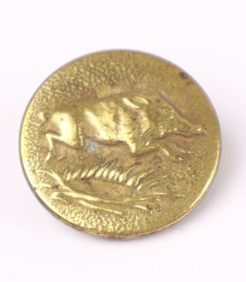 une pièce d'or sur laquelle est représenté un cheval