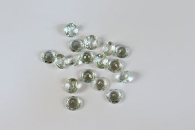 AIGUE MARINE, lot de 17 pierres de taille ronde, totalisant …