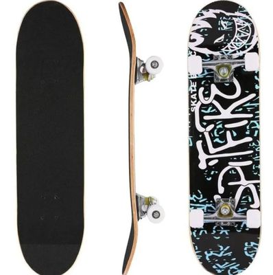 Skateboard complet en bois d’érable + roue muette en polyuré…