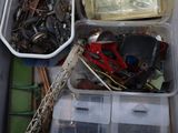 a box full of assorted items sitting on the floor