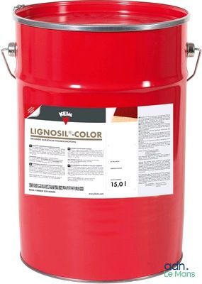 un tambour rouge avec une étiquette sur le côté