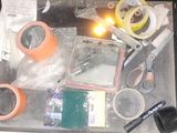 an open suitcase with a bunch of items inside of it