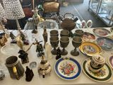 a table that has a lot of different items on it