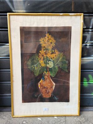 Georges BRAQUE (d'après)," Les marguerites" : estampe signée…