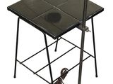 an image of a black table with a black top and black legs