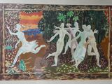 un tableau représentant un groupe de femmes dansant dans une forêt