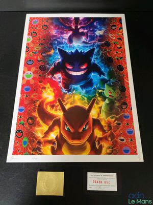 L'affiche du film Pokémon est présentée dans un cadre noir