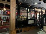 a vending machine in the middle of a room
