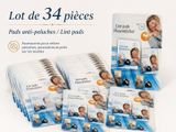 lote 34 pieces of dentless toothpaste with a picture of a woman holding a toothbrush
