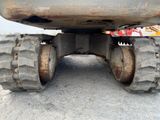 a close up of a tractor tire on the ground