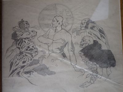 une image d'un dessin d'un homme et d'une femme