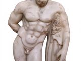 marble statue of a man and a woman standing next to each other