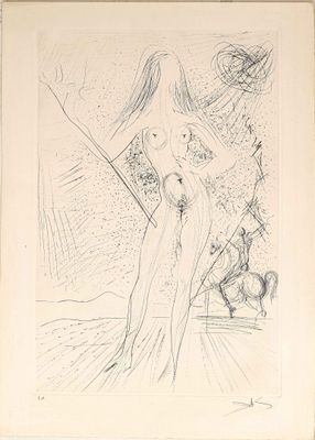 dessin représentant une femme en robe longue tenant un parapluie