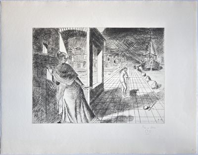 an image of a drawing of a man and a woman in a room