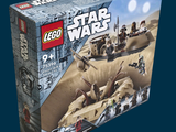 a box of lego star wars toys on a blue background