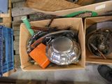 a box full of assorted items sitting on a table