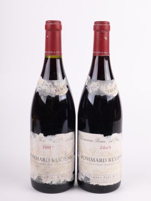 deux bouteilles de vin rouge posées l'une à côté de l'autre sur une surface blanche