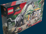 a box that has a lego jurassic set in it