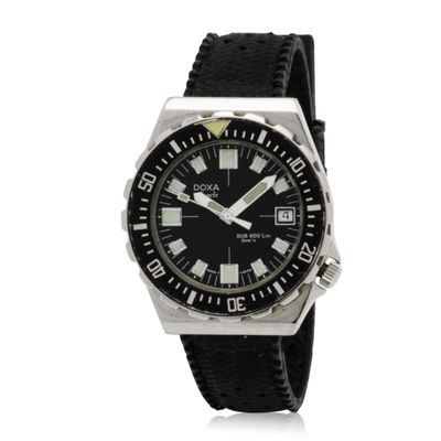 a close up of a watch on a white background