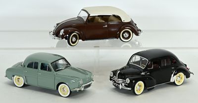 SOLIDO, NOREV, 3 voitures au 1/17ème et 1/18ème, à dépoussiérer, état  - Photo 1