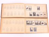 an open book with pictures of men and women on it