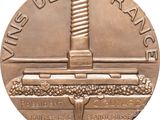 a close up of a medal on a white background