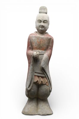 Figure Chinoise EN Terre Cuite Polychrome ReprÉSentant UN HO…