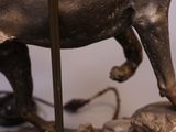 a statue of a horse that is standing on top of a rock
