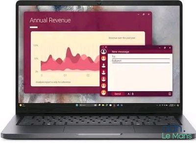 two laptops that are open on a white background