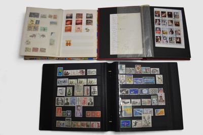 a lot of stamps in a folder on the table