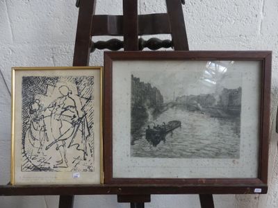 une photo d'une photo représentant un bateau et une photo d'un homme dans un bateau