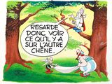 une image représentant un dessin humoristique d'un homme et d'une femme dans un arbre