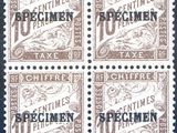 a stamp with four different stamps on it