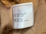 a close up of a label on a piece of fabric