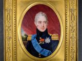 portrait of a man in a military uniform in a gold frame