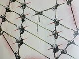 a picture of a drawing of barbed wire on a piece of paper