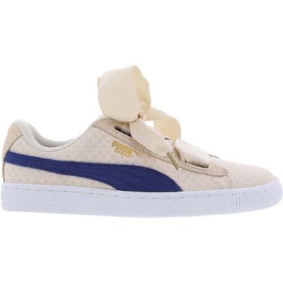 Baskets Puma Sued Bow, beiges et bleues