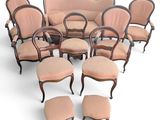 une image représentant un ensemble de chaises et de poufs disposés en cercle
