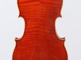 an old violin with a wooden back and a long neck