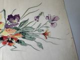 a drawing of a bunch of flowers on a piece of paper